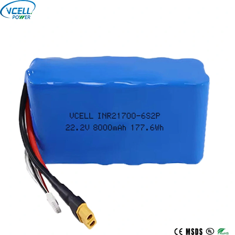 Bateria litowo-jonowa 22,2 V 8000 mAh 21700